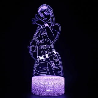 Fortnite Dark Bomber 3D lampe med fjernbetjening - dæmpbar